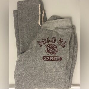 Ralph Lauren Polo RL rare heathers gray Sweatpants with tiger logo sz M no flaws